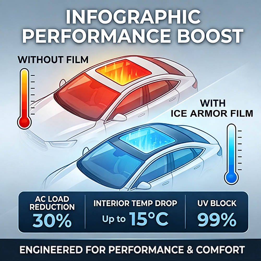 Car Sunroof Skylight Film for  - Anti Blue Light Film บทวิจารณ์และราคา