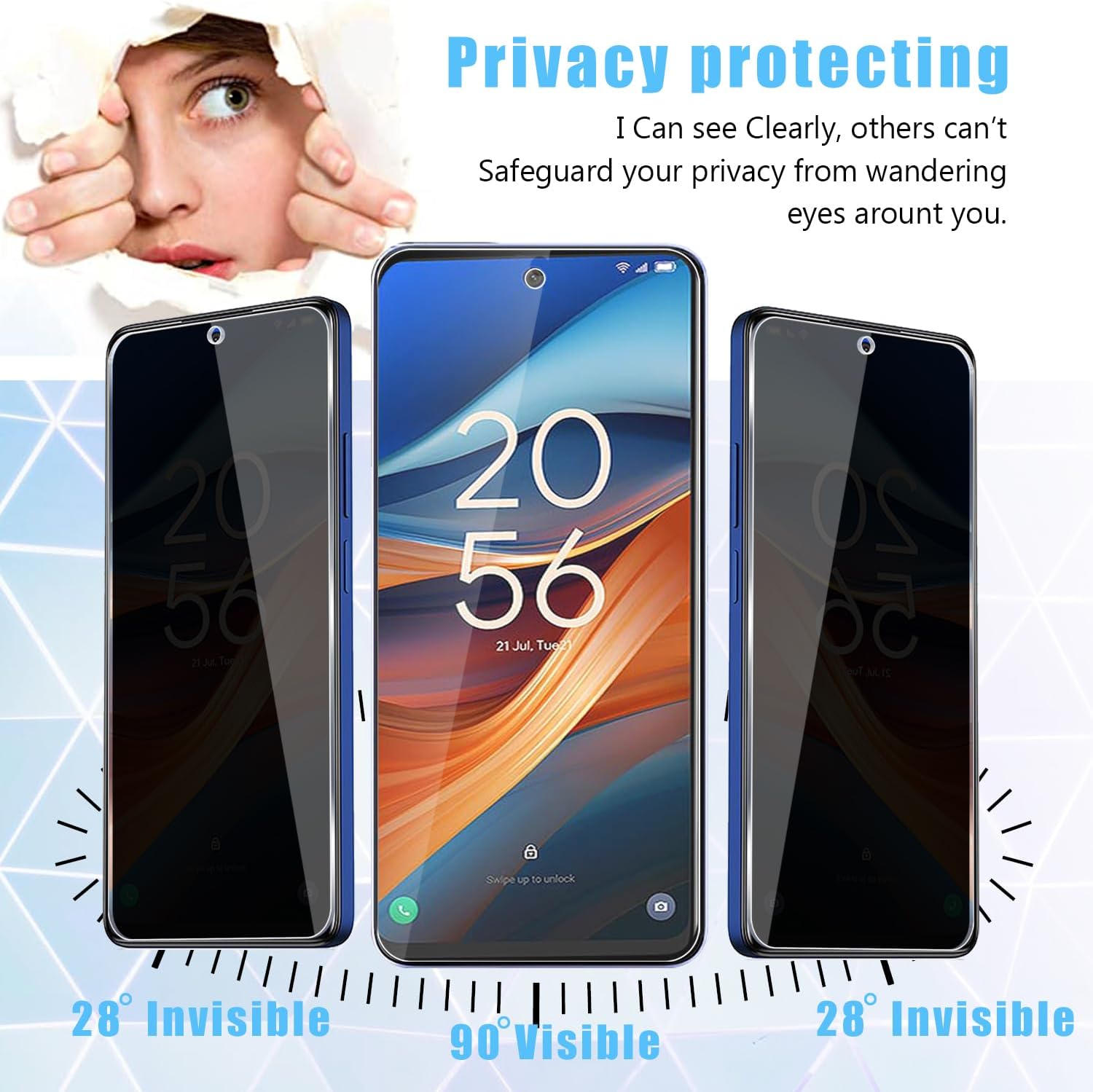 [2 Pack] Fit TCL 50 5G Privacy - Privacy Filter 2Pack บทวิจารณ์และราคา
