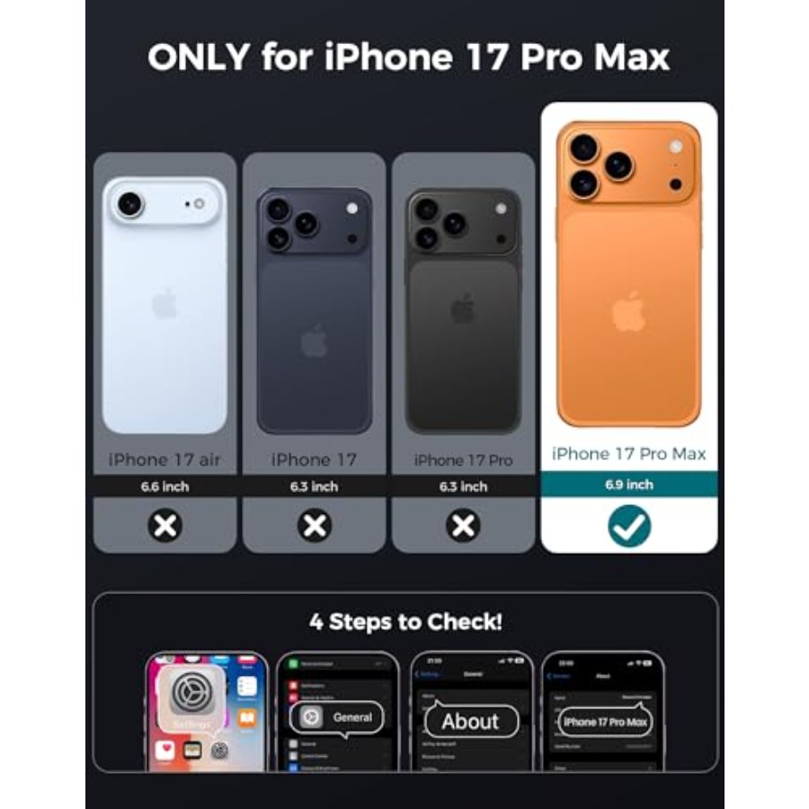 for iPhone 17 Pro Max Case wit - Privacy Screen Protector บทวิจารณ์และราคา