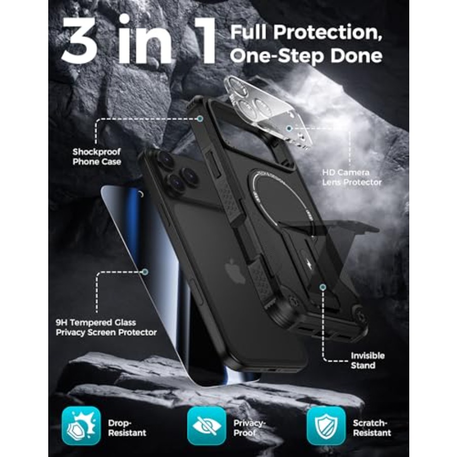 for iPhone 17 Pro Max Case wit - Privacy Screen Protector บทวิจารณ์และราคา