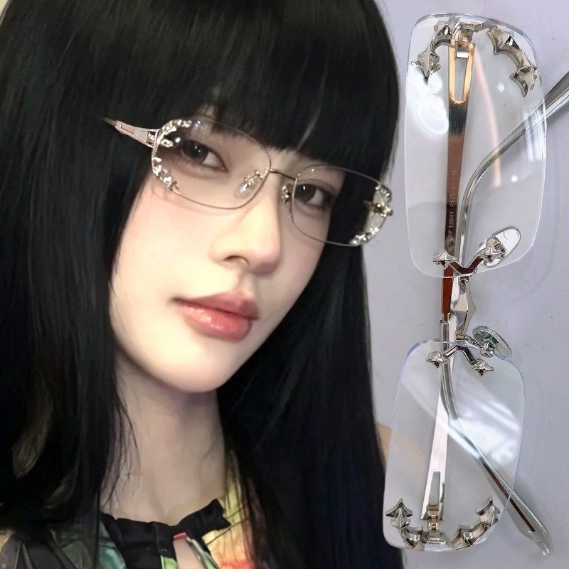 Vintage Rimless Square Star Gl - Anti Blue Light Film บทวิจารณ์และราคา