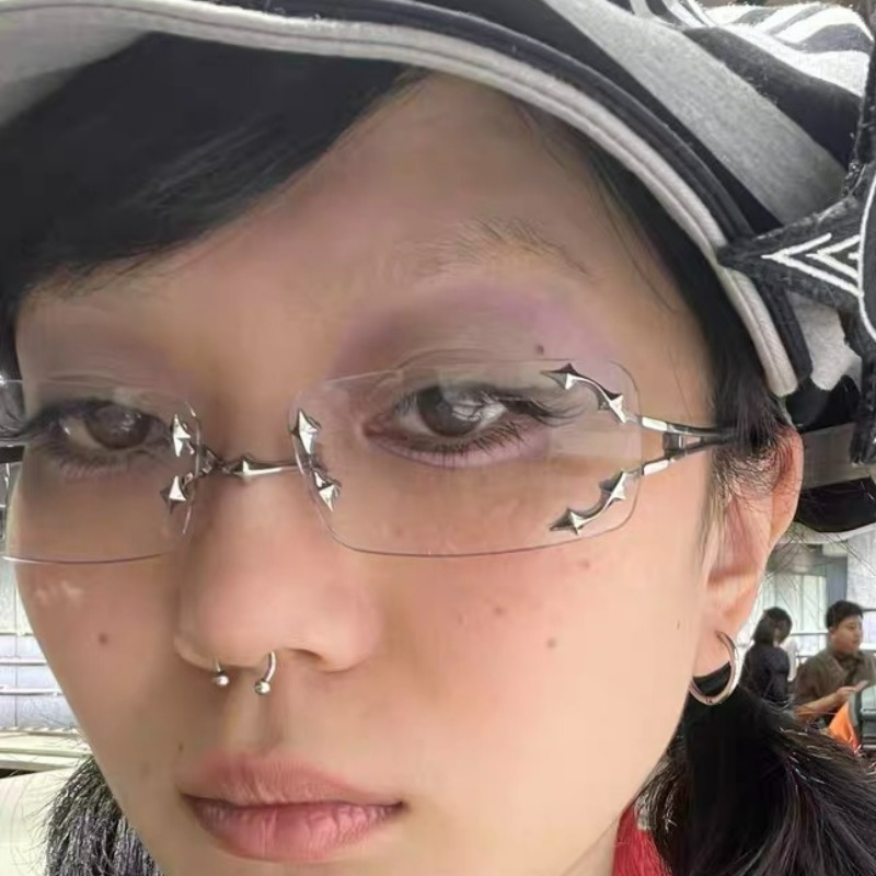 Vintage Rimless Square Star Gl - Anti Blue Light Film บทวิจารณ์และราคา