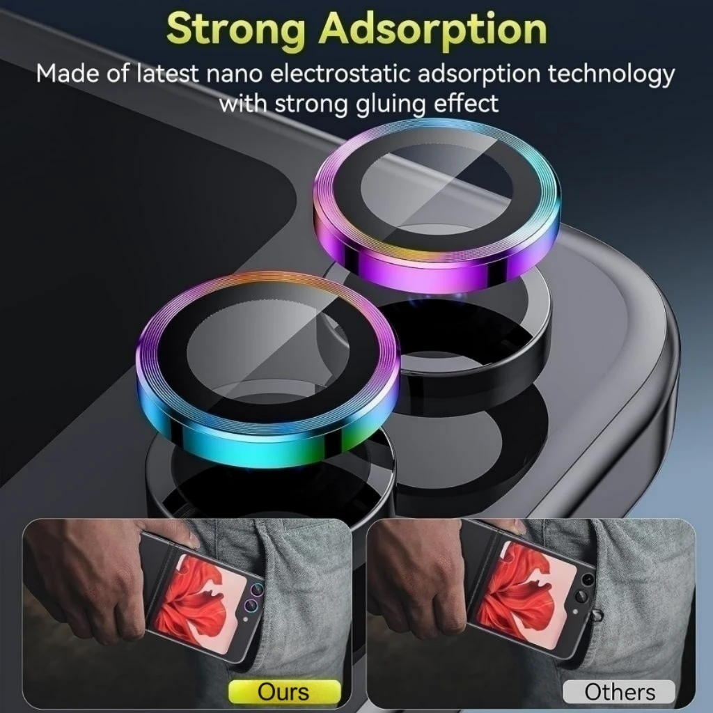 Metal Camera Lens Protector Fo - Tempered Glass Screen 9H บทวิจารณ์และราคา